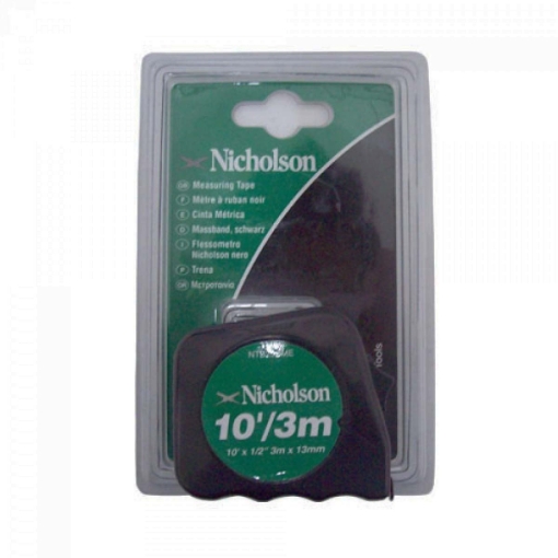 Nicholson Steel Tape (Black) 3m