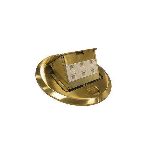 Round Floor Receptacle Bronze