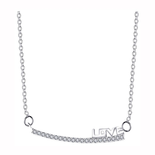 Picture of 925 Silver Jewelry,Center Chain Necklace- LN-078