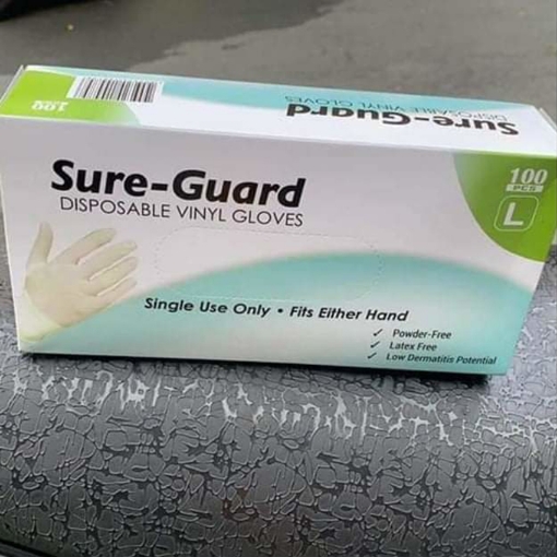 Picture of 100pcs /Box ,Sure Guard Gloves, Disposable Vinyl Gloves