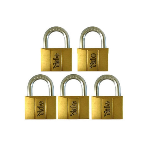 Picture of Brass Padlocks Key Alike 5 Pieces, Multi-Pack V140.40KA5