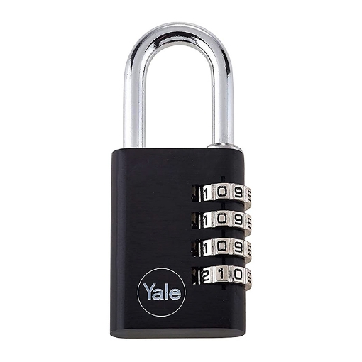 Picture of Yale YE3C/38/131/1/BK, Aluminum Combination Padlock, Black, YE3C381311BK