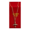 Picture of 18K Saudi Gold Necklace with Pendant, Chain 0.55g, Pendant 0.82g, Size 18", 2805NP