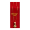 Picture of 18K Saudi Gold Necklace with Pendant, Chain 0.37g, Pendant 0.57g, Size 16", 18", 2805NCS