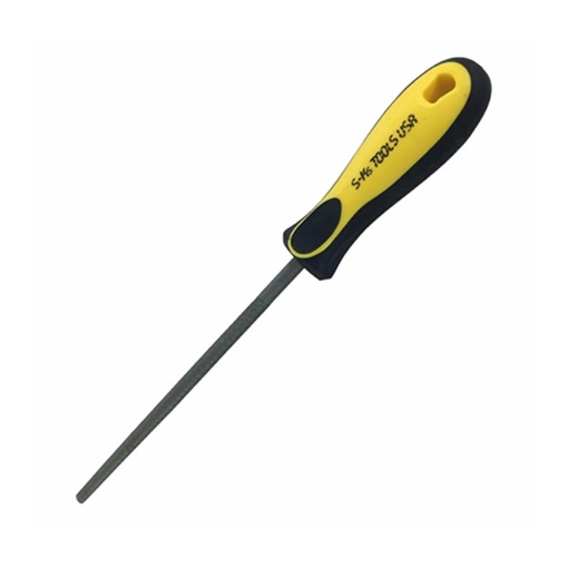 Picture of S-Ks Tools USA Tempered 12" Round File Bastard (Silver/Yellow), RF-12