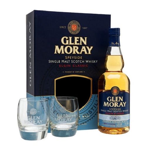 Picture of Glen Moray Classic Peated Gift Pack Single Malt Scotch Whisky 700 ml, GLENMORAYCLASSICGIFT