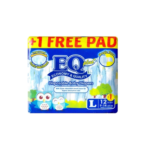 Picture of EQ Diaper Plus Large 12+1's, EQ020A