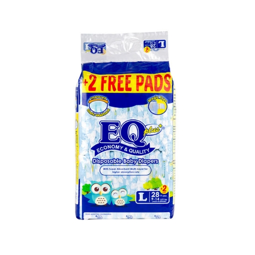 Picture of EQ Diaper Plus Large 28+2's, EQ012AY