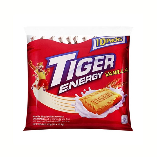 Picture of Tiger Crackers Energy Biscuit Vanilla 42g 10 packs, TIG12