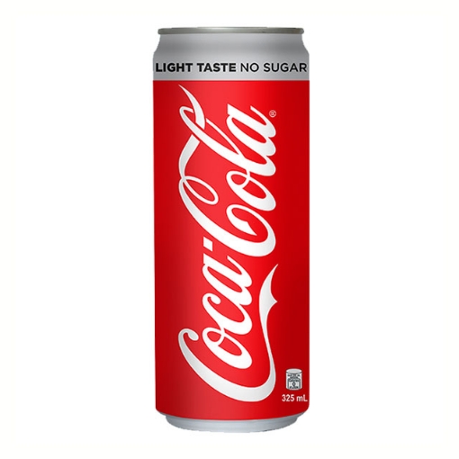 Picture of Coca Cola Light Taste No Sugar In Can (Slim) 325 ML, COK17