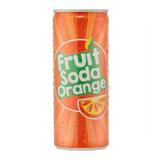 Picture of Fruit Soda Orange In Can 250 ml, FRU04