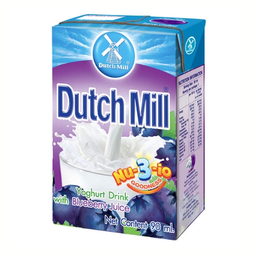 Picture of Dutch Mill Yoghurt Drink 90 ml 4 pcs (Blueberry, Melon, Mixed Fruit, Orange, Strawberry, Super Fruits), DUT21