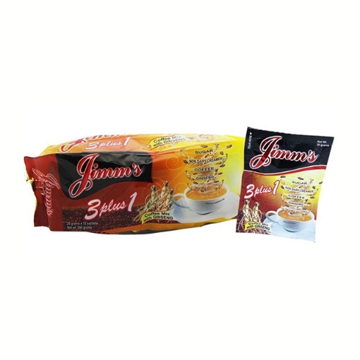 Picture of Jimm's Coffee 3 Plus 1 with Ginseng 20g 12 pcs, JIM01B