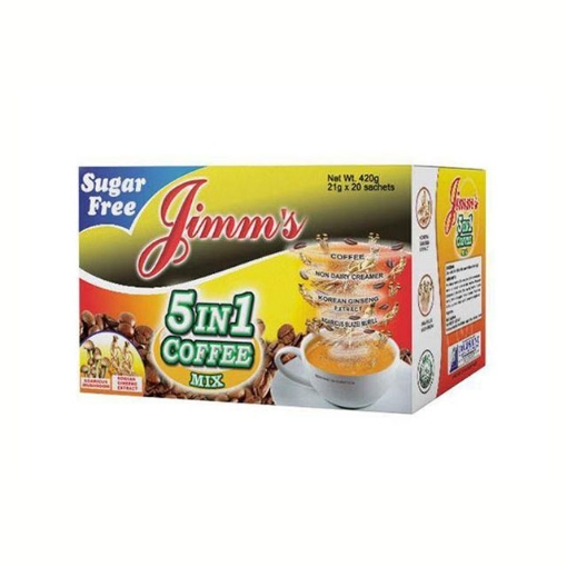 Picture of Jimm's Coffee 5-in-1 Sugar Free 21g 20 pcs, JIM02B