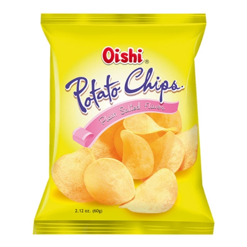 Picture of Oishi Potato Chips 60g (Plain Salted, French Onion, Sweet & Spicy), OIS100