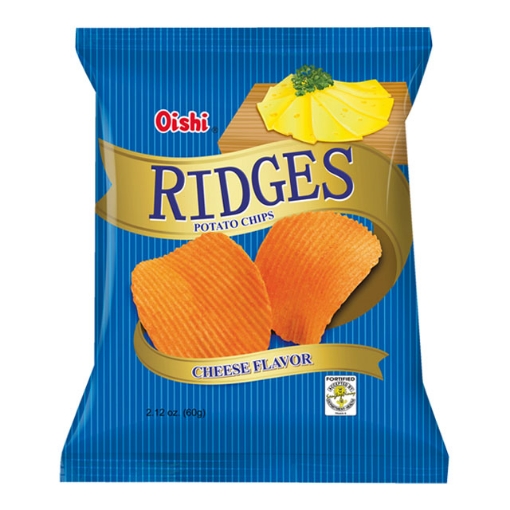 Picture of Oishi Ridges 60g (Cheese, BBQ, Onion & Garlic), OIS118