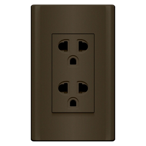 Duplex Universal Outlet with Ground & Shutter