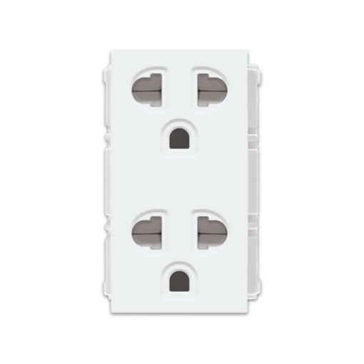 Duplex Universal Outlet with Ground & Shutter