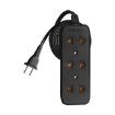 3 Gang Universal Outlet (Black)