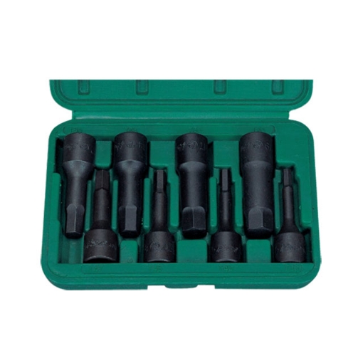 Genuine Hans Tools 46016-9MB Â½" Drive 9 pcs. Impact Hex Bit Socket Set - Metric (Black)