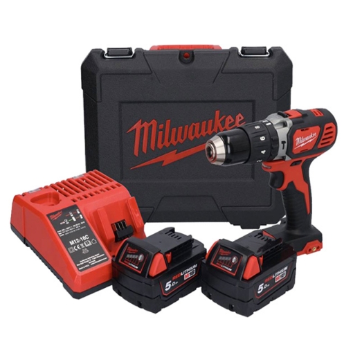 Picture of MILWAUKEE M18 HAMMER DRILL DRIVER SET M18BPD-502C