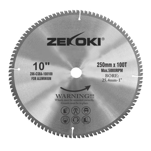 Picture of ZEKOKI CIRCULAR SAW BLADE FOR ALUMINUM ZKK-CSBA-100100, ZKK-CSBA-100120