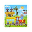 Picture of Wooden puzzle pieces children's puzzle pieces Space,Transportation, Mermaid Early Education puzzle